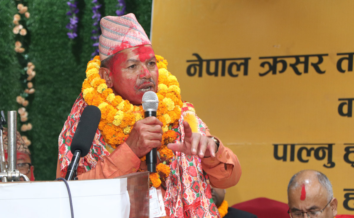 क्रसर तथा खानी उद्योग व्यवसायी महासंघको अध्यक्षमा पुन: न्यौपाने