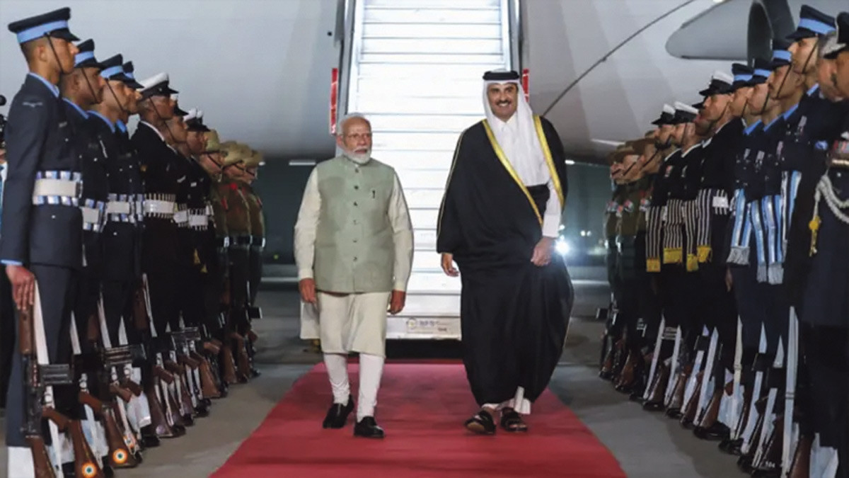 कतारका अमिरलाई भारतमा मोदीको भब्य स्वागतको  सन्देश