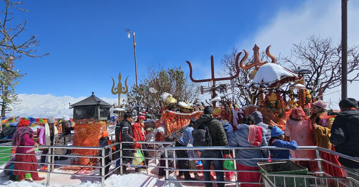 पाथीभरा मन्दिरमा आउने दर्शनार्थीको सङ्ख्या आधाभन्दा बढीले घट्यो