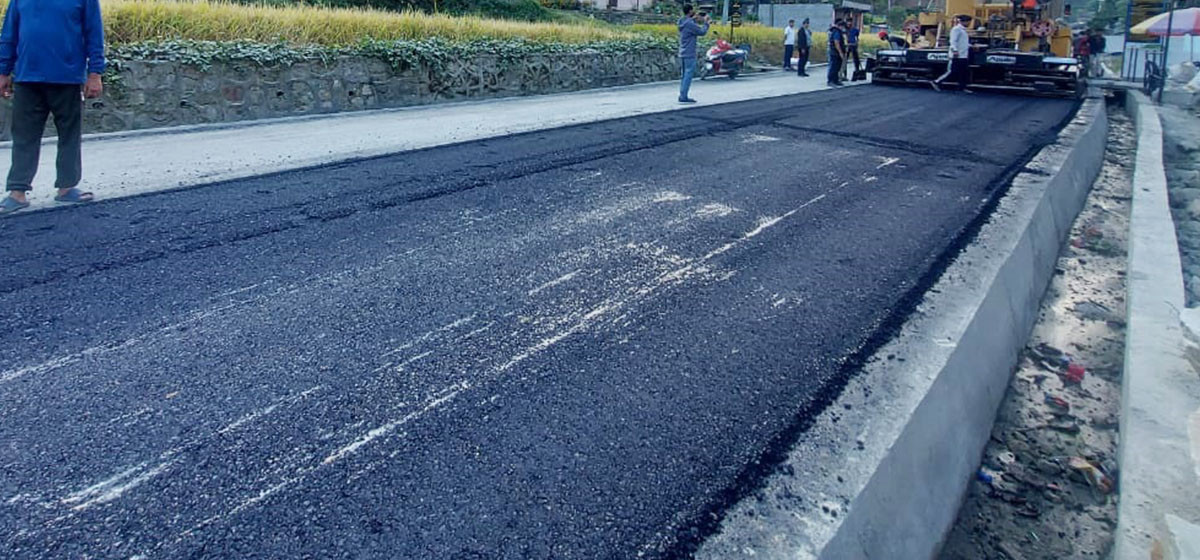 तालचोक-बेगनास चार लेन सडकको भौतिक प्रगति ७२ प्रतिशत