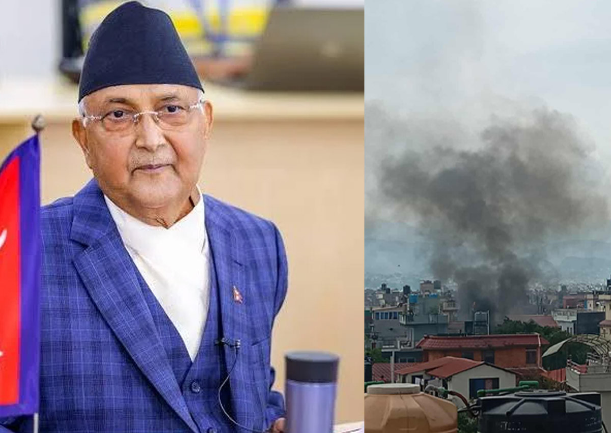 ओलीको बालकोट निवासमा आगजनी, देउवाको घरमा आक्रमण